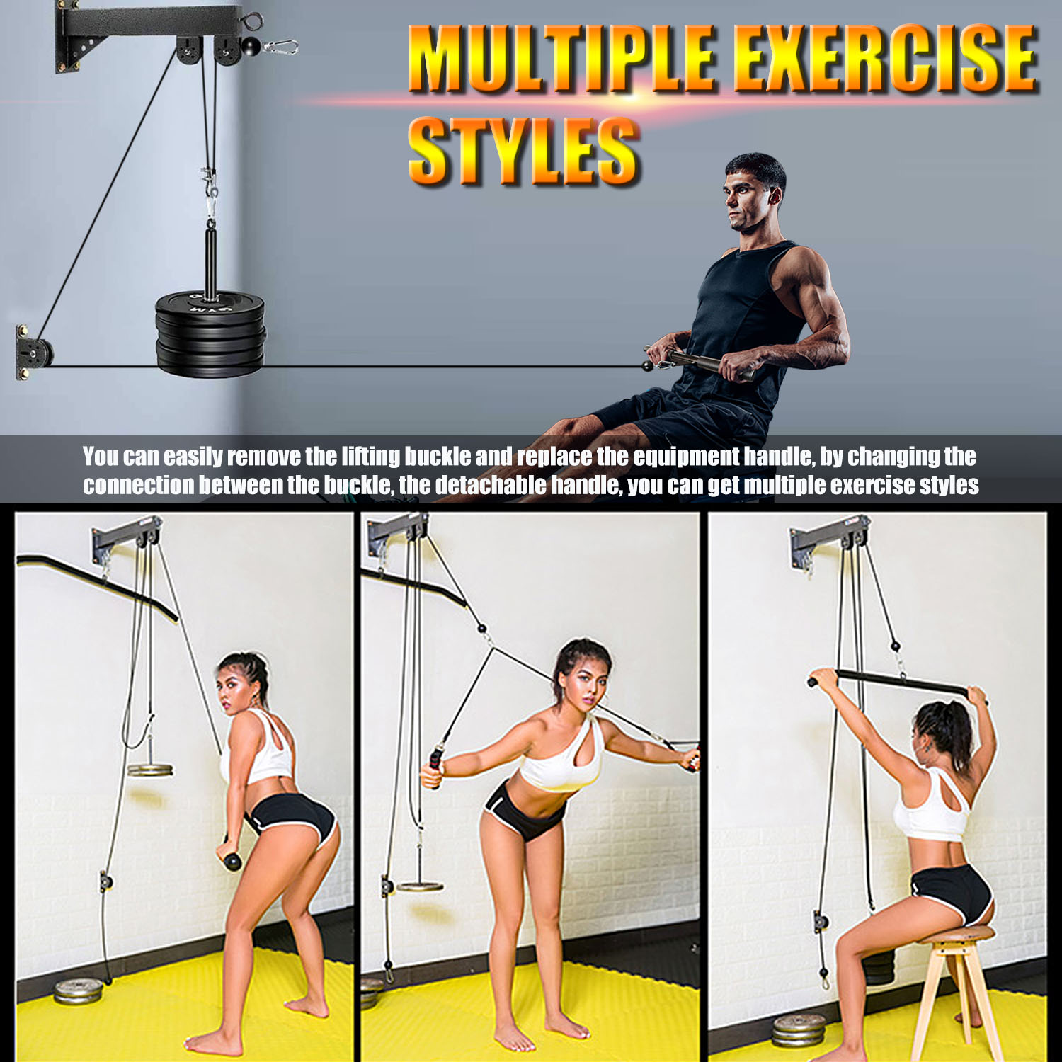 Sistema de polea montado en la - Lat Pulldown Cable reseña y precio