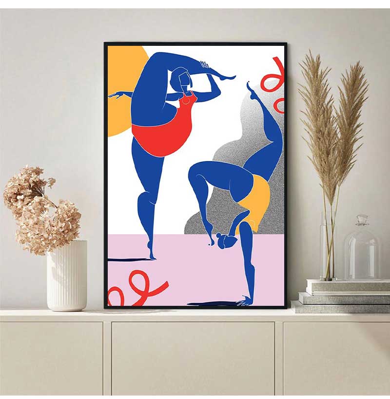 Póster abstracto de postura de - Home Gym Minimalist reseña y precio