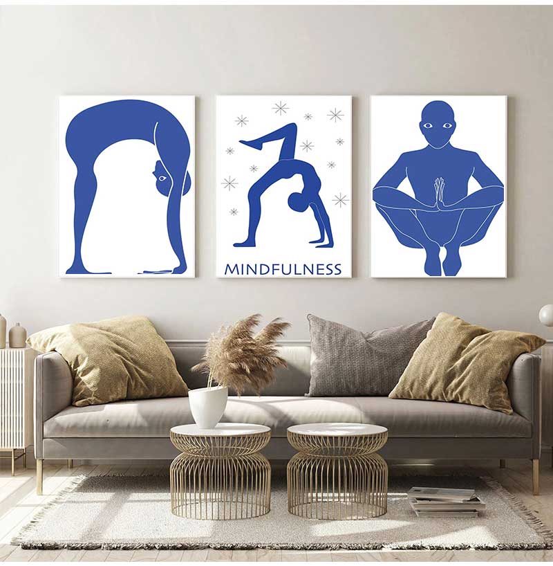 Póster abstracto de postura de - Home Gym Minimalist reseña y precio