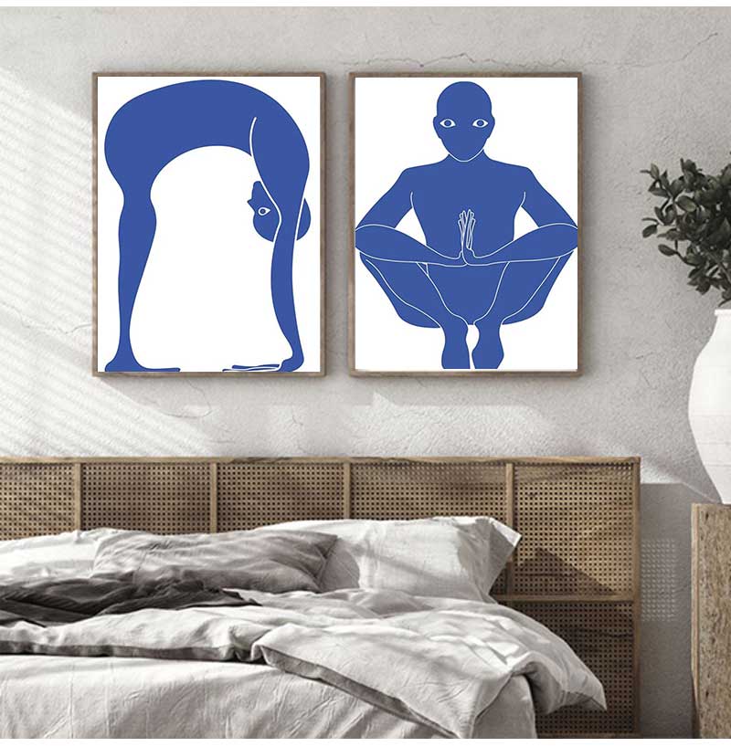 Póster abstracto de postura de - Home Gym Minimalist reseña y precio