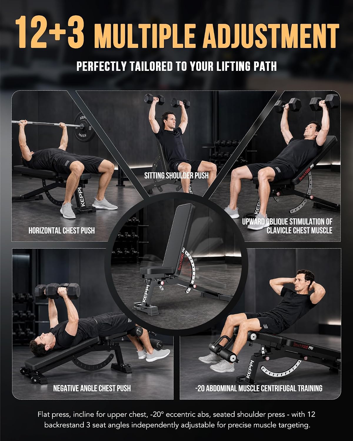 Banco de Pesas Ajustable de 12 - Home Gym Weight reseña y precio