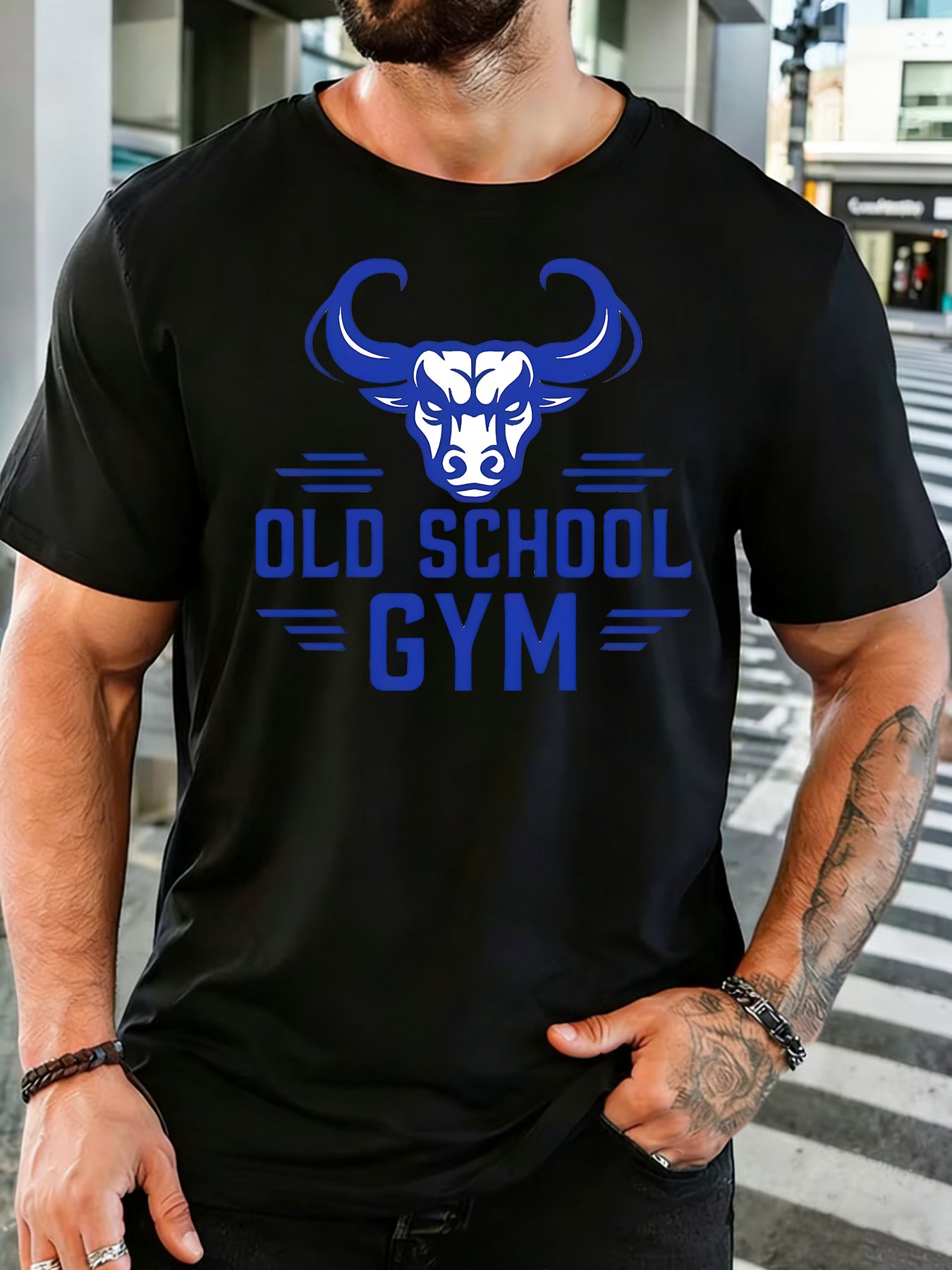 Camiseta de Cuello Redondo de  - Home Gym Old School reseña y precio
